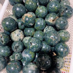 Esfera de <span class=keywords><strong>Jaspe</strong></span> Oceánico Verde Natural al por Mayor, Geoda de Cristal Curativo, Bola de Cuarzo para Decoración - Product Image 4