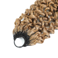 Fournisseur de choix : Mèches de cheveux humains au crochet effet plume, Cheveux humains bouclés au crochet brésiliens bruts à nœuds miracle, vente en gros pour femmes