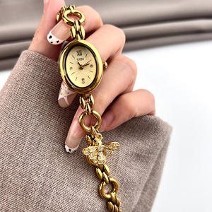 Chic Oval Dial Ladies <b>Watch</b> Retro Inspired Minimal Luxury Quartz Timepiece - Product Image 4