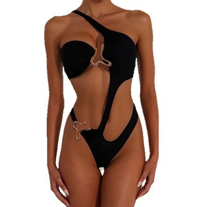 Traje de Baño Sexy de Una Pieza con Hombro Descubierto para Mujer, Bikini de Malla de Alta Calidad, Estilo Premium - Product Image 4