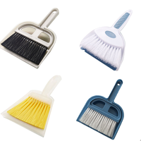 Portable petit balai bac à poussière avec brosse table bureau nettoyant clavier déchets main outil de nettoyage en plastique mini pelle à poussière et ensemble de brosses