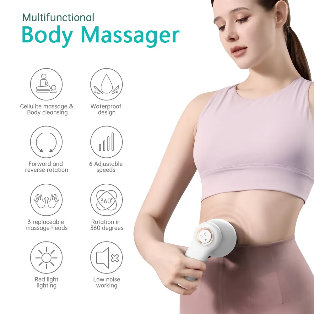 Appareil de massage de la cellulite électrique Ekang PL-674 3 points forts pour le nettoyage du corps et le massage de la cellulite des tissus profonds