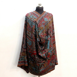 Chal largo con estampado paisley, tipo kimono, de viscosa, para mujer adulta, uso diario en invierno. - Product Image 1