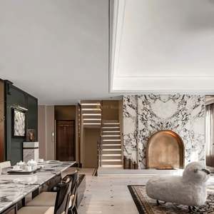 Cheminée décorative Art Déco EX986 en acier inoxydable étanche pour hall d'hôtel, villa, salon, extérieur et aménagement intérieur - Product Image 3