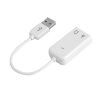 Adaptor kartu suara Audio Usb eksternal 3d, saluran Virtual 7.1 dengan mikrofon kabel kartu suara antarmuka 3.5mm