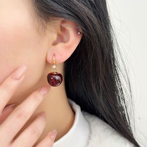 New Design <b>Red</b> Cherry Pendant <b>Earrings</b> Fashion Women Cute Jewelry Accessories <b>Earring</b> - Product Image 2
