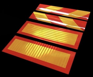 Khả năng hiển thị cao lăng trụ xe tải dấu hiệu phía sau phản chiếu đánh dấu phía sau đánh dấu tấm cho xe nặng - Product Image 4