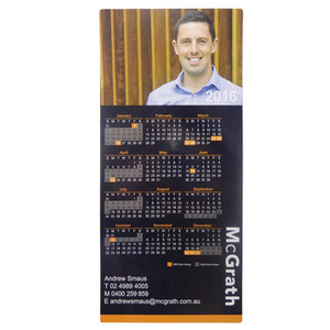 Custom Yearly Calendar Paper Fridge Magnet Real Estate Promotional Gift Magnetic Calendar