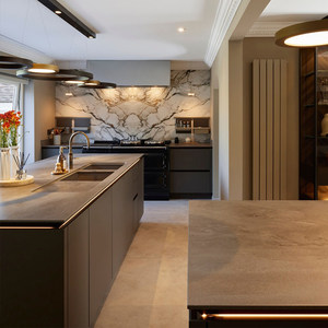 Juego de Muebles de <span class=keywords><strong>Cocina</strong></span> Modernos de Lujo con Acabado Lacado de Alto Brillo, Diseño Modular Personalizado, Gabinetes de <span class=keywords><strong>Cocina</strong></span> sin Tiradores con Isla - Product Image 5