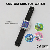 Montre jouet en plastique personnalisée pour enfants, autocollants de dessins animés, bracelet pour enfants, jouet éducatif DIY pour cadeau promotionnel