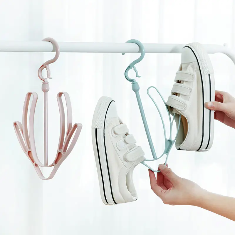 2 Hooks Shoes Drying Rack Shoes Hanging Storage Shelf Drying Rack Shoe Rack Stand Hanger Jjjjt268