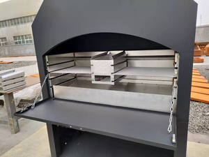 Nuovi Prodotti per <span class=keywords><strong>la</strong></span> Casa Camino da Esterno Autoportante a Legna in Metallo di Grandi Dimensioni con Griglia BBQ - Product Image 4