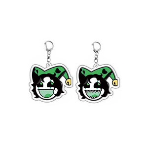 Llavero de acrílico con diseño de Pierrot, Arlequín, grotesco, de circo, con impresión UV, diseño personalizado, tendencia de moda de dibujos animados, venta al por mayor. - Product Image 4