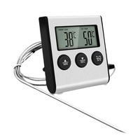 Nouveau Lancement – Thermomètre Électronique Numérique en Alliage de Zinc pour Barbecue et Cuisine, OEM Direct Usine, avec Sonde – Bestseller Transfrontalier