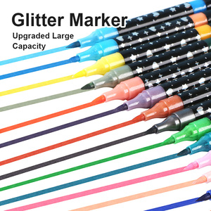 Juego de 24 Rotuladores Acrílicos de Colores Brillantes, Marcadores Perla con Purpurina <span class=keywords><strong>para</strong></span> Cuadernos, Resaltadores Borrables <span class=keywords><strong>para</strong></span> Niños y Estudiantes, Dibujo a Color - Product Image 3