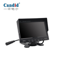 Moniteur 7 pouces 720P à trois canaux avec clavier physique étanche IP67, 18 ports résistants à l'eau pour véhicule universel