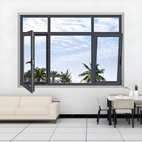Fenêtres de patio à double action en aluminium, inclinables et pivotantes, pour entrée et couloir, avec système de levage par le haut