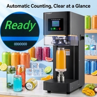 Scelleuse de boîtes entièrement automatique avec plage de 150-1000 ml, hauteur de pot de 30-200 mm, machine à sceller les gobelets en plastique pour café et thé