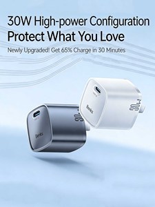Chargeur rapide GaN 30W Benks, chargeur mural USB-C, compact, portable, adaptateur de charge rapide PD - Product Image 6
