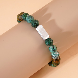 Vente en gros de bracelets en acier inoxydable avec perles gravées en <span class=keywords><strong>pierre</strong></span> naturelle bracelets personnalisés avec <span class=keywords><strong>nom</strong></span> gravé au laser bracelets pour bricolage de pierres précieuses - Product Image 5