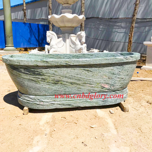 Vasca idromassaggio in ammollo in marmo per adulti vasche da bagno modello ovale in pietra naturale separato da bagno - Product Image 2