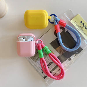 Estuche de Silicona para Auriculares con Anillo Metálico Colorido y Pulseras Coloridas para <span class=keywords><strong>Airpods</strong></span> 1 2 <span class=keywords><strong>3</strong></span> 4 Pro - Product Image 4