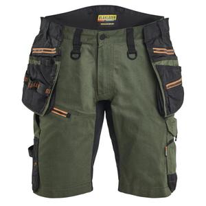 BLAKLADER - 197211494240C58 Pantalones cortos artesanos con elástico bidireccional Forest GREEN/Rust-PANTALONES DE TRABAJO EAN 7330509951668 - Product Image 1