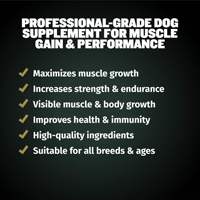 Friandises à mâcher molles personnalisées pour chiens, pour la prise de poids, avec Glucosamine HCL et Huile de Saumon, riches en calories, pour le développement musculaire, la santé de la peau et du pelage, Complément alimentaire pour chiens