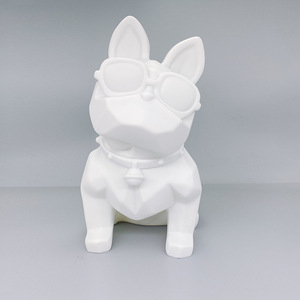 Venta al por mayor de dibujos animados <span class=keywords><strong>Pitbull</strong></span> Piggy Bank Diy niños hechos a mano Doodle ornamento vinilo muñeca blanco embrión fluido <span class=keywords><strong>Pitbull</strong></span> perro artesanías - Product Image 2