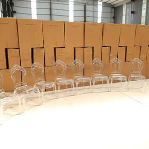 Pc Royal Clear pesta Banquet kursi susun pernikahan Stackable kursi plastik transparan untuk acara - Product Image 5