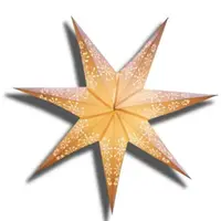 Decoración colgante de estrella de papel, decoración plegable de Navidad, estrella de papel con LED para Año Nuevo