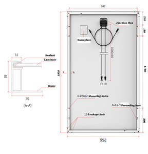 Donghui 350W Năng Lượng Mặt Trời Bảng Điều Khiển Đa Năng Lượng Mặt Trời Bảng Điều Khiển Mô-đun 350W Đa Tinh Thể - Product Image 3