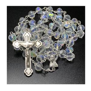 6*8mm AB placage facette cristal clair chapelet religieux <span class=keywords><strong>mariage</strong></span> collier - Product Image 1