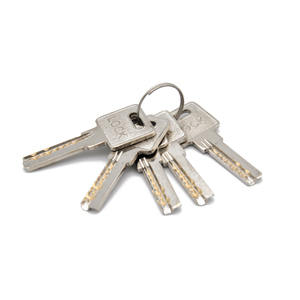 กุญแจล็อคทรงยุโรปแบบเดี่ยวขนาด 70 มม. พร้อมปุ่มกดทองเหลือง 5 ปุ่ม สำหรับประตู - Product Image 6