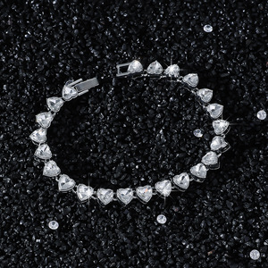 Pulsera de 8 mm de ancho con diseño de corazón de melocotón, estilo hip hop, moderna, versátil, para hombre, con personalidad, pulsera de corazón de melocotón, moda Tanjing - Product Image 3