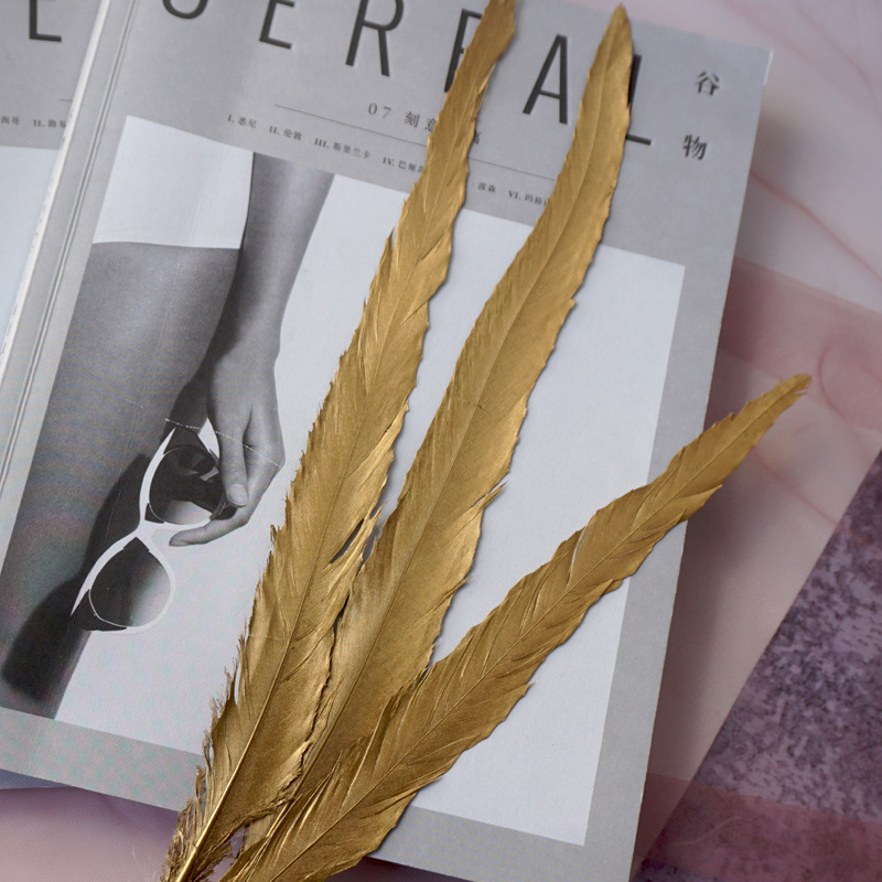 wing feather gold plated thin