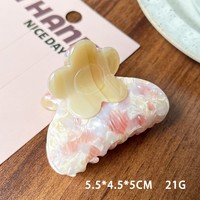 Pince à Cheveux Fleur en Acétate Luxe Léger pour l'Été, Exquise, Iridescente, Premium, Écologique, Petite, pour Demi-queue de Cheveux Femme