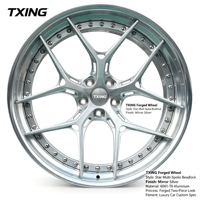 Nouvelles jantes forgées en alliage d'aluminium 6061-T6, 3 pièces, 18-24 pouces, 5x112/5x114.3/5x120, couleur personnalisable, design concave, vente chaude directe usine