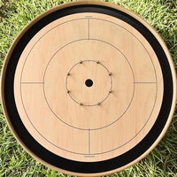 Jeu de société Crokinole en bois Taille du tournoi Crokinole moderne avec sac de transport