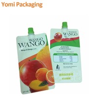 Sachets d'emballage pour boissons liquides personnalisés en plastique biodégradable réutilisable, sachets à bec verseur, sachets doypack avec bec verseur