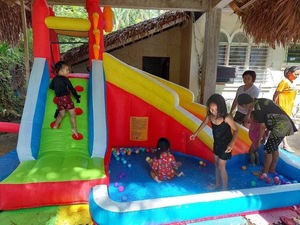 Baby Moonwalke Bouncer House <b>Inflatable</b> Jumper Castle for <b>Water</b> <b>Slide</b> 93003 Kid House With Ball Pit Baby Moonwalke - Product Image 4