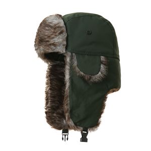 Gorro de Invierno para Hombre, Estilo Piloto, con Orejeras, de Fibra de Poliéster, Cálido, Tipo Ruso, para Esquí, Resistente al Viento y al Frío - Product Image 3