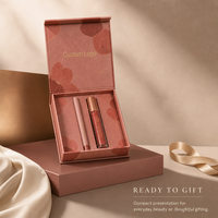 Coffrets Cadeaux Maquillage Cosmétique Végétaliens – Kit Crayon à Lèvres et Gloss Haute Pigmentation – Emballage Boîte – Kits Rouge à Lèvres et Crayons à Lèvres Marque Privée