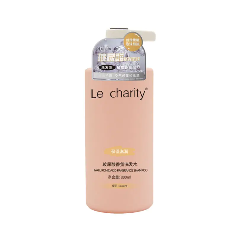 Le charity marca 800ML sakura Hair Scalp shampoo para o cabelo anti-frizz ácido hialurônico fragrância shampoo
