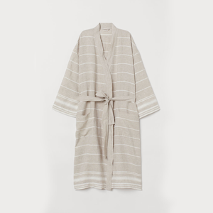 Lino <span class=keywords><strong>bata</strong></span> <span class=keywords><strong>Kimono</strong></span> de algodón orgánico, trajes de las mujeres - Product Image 2
