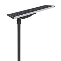 Lampadaire Solaire lampu taman tenaga surya, lampu jalan Led matahari 80watt luar ruangan semua dalam satu untuk penerangan Area
