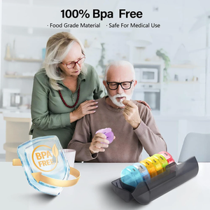 Dễ dàng mở mini nhựa Pill Box trường hợp 7 ngày & 2 lần hàng tuần 14 khoang du lịch Pocket PP vitamin Pill Organiser hộp - Product Image 5