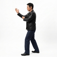 Figurine en silicone grandeur nature de Jet Li, héros d'action hollywoodien, en costume, fabrication directe sur mesure pour les collectionneurs de musées