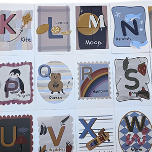 Naipes educativos para niños con flash grande <span class=keywords><strong>y</strong></span> personalizados, alfabeto inglés, fonética, <span class=keywords><strong>palabras</strong></span> impresas en material de papel - Product Image 6