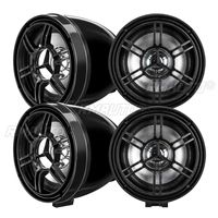 Haut-parleurs Bluetooth étanches pour moto, amplificateur 4 canaux, carte SD, clé USB, lecteur MP3 FM, système audio stéréo AMP